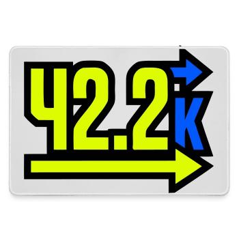  Stolzer 42.2k Marathon Finisher - Mousepad groß für Gamer - Grau - Vorne