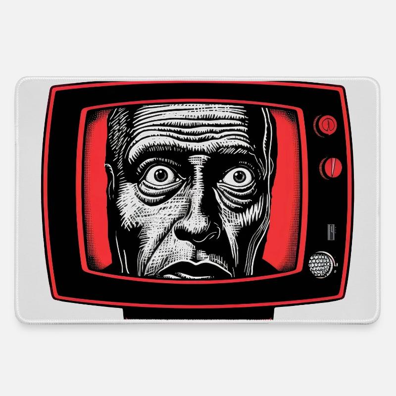 TV 02 - Large Gaming Mouse Mat - grey