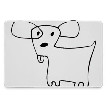 02 Doggie Shorts - Mousepad groß für Gamer - Grau - Vorne
