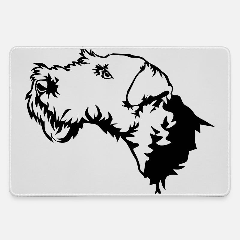 Welsh Terrier - Large Gaming Mouse Mat - grey