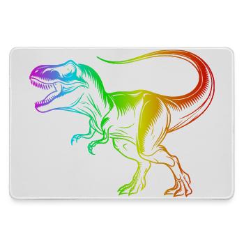 Tyrannosaurus Rex Dinosaur, Rainbow T-Rex - Large Gaming Mouse Mat - grey - Front