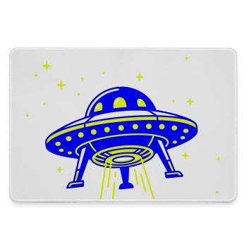 UFO – Visit from another galaxy - Large Gaming Mouse Mat - grey - Front