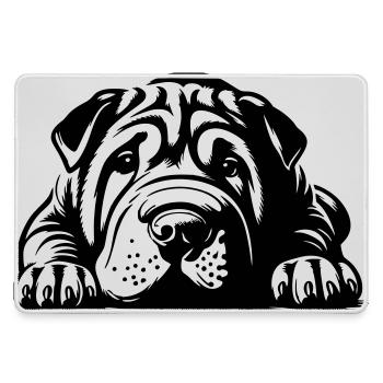 Shar Pei Head with Paws - Large Gaming Mouse Mat - grey - Front