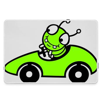 Caterpillar Worm Voiture de course Voiture de course Conduite rapide Sports - Grand tapis de souris gamer - bruyère - Devant