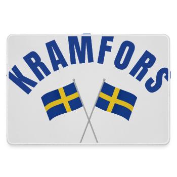 Kramfors Swedish Flags - Large Gaming Mouse Mat - grey - Front