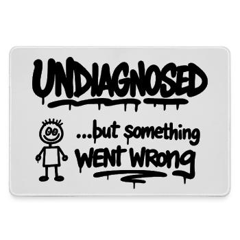 Undiagnosed – But Something Went Wrong Spruch - Large Gaming Mouse Mat - grey - Front