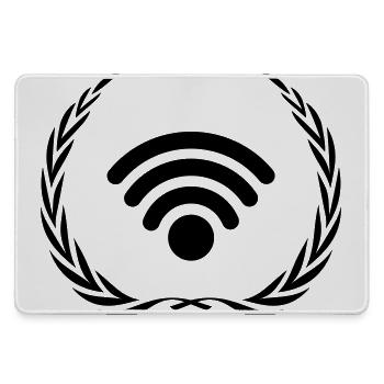 Wi-Fi Internet Wreath - Large Gaming Mouse Mat - grey - Front