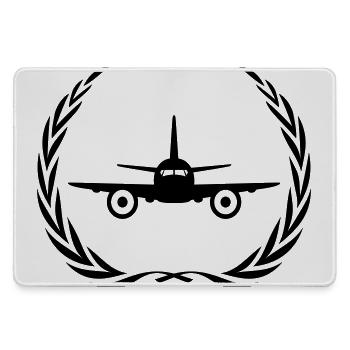 Couronne de symbole d’avion - Grand tapis de souris gamer - bruyère - Devant