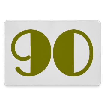 90. 90 JAHRE. 90-JÄHRIGES JUBILÄUM. 90-JÄHRIGES JUBILÄUM. - Mousepad groß für Gamer - Grau - Vorne