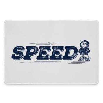 Speed Faultier Shirt, Retro, vintage Style - Mousepad groß für Gamer - Grau - Vorne