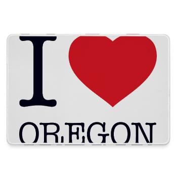 I LOVE OREGON - Mousepad groß für Gamer - Grau - Vorne