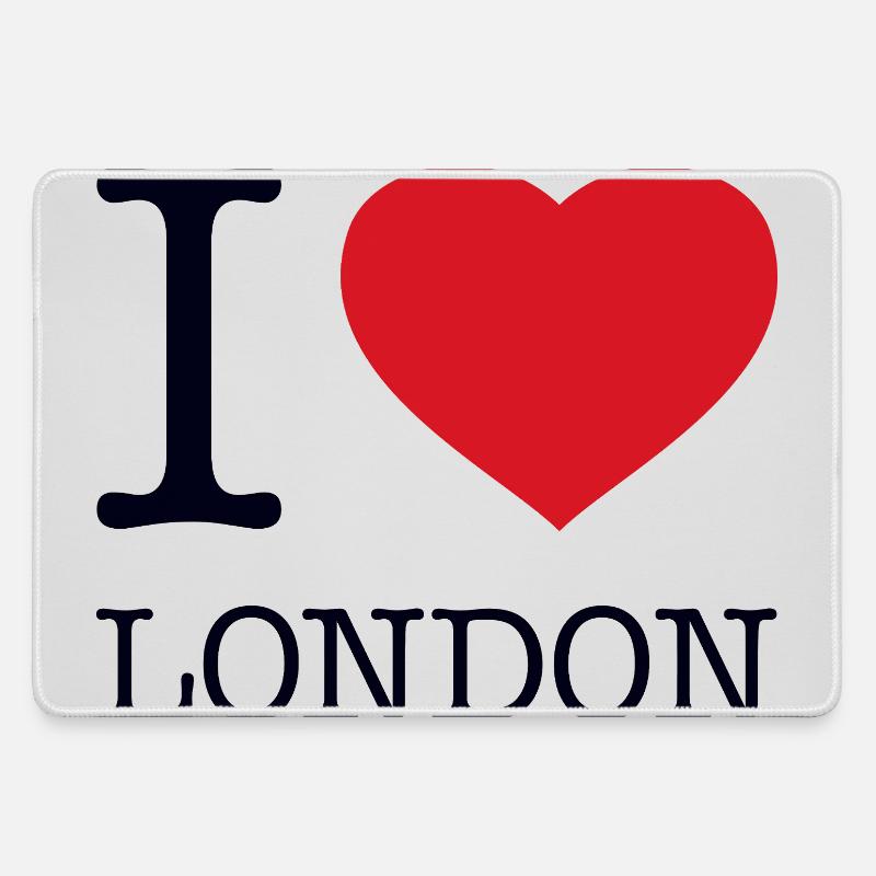 I LOVE LONDON - Large Gaming Mouse Mat - grey