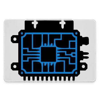 Mikrochip Platine IT Logo - Mousepad groß für Gamer - Grau - Vorne