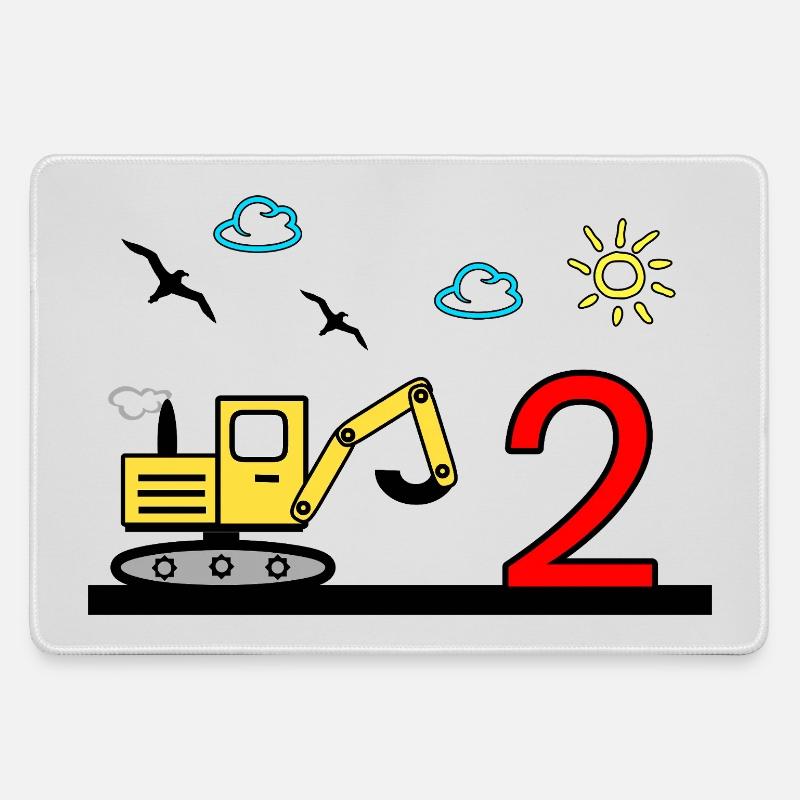 Excavator - Large Gaming Mouse Mat - grey