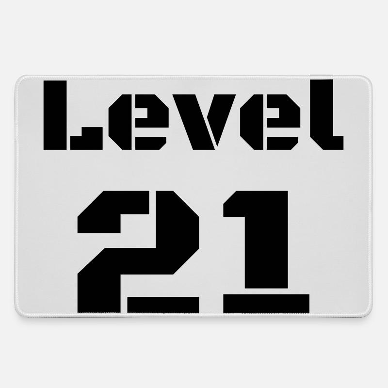 Level 21 - Large Gaming Mouse Mat - grey