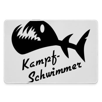 Battle Whimmer Fish 2 - Large Gaming Mouse Mat - grey - Front