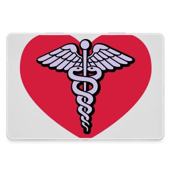 Doctor of love - Large Gaming Mouse Mat - grey - Front