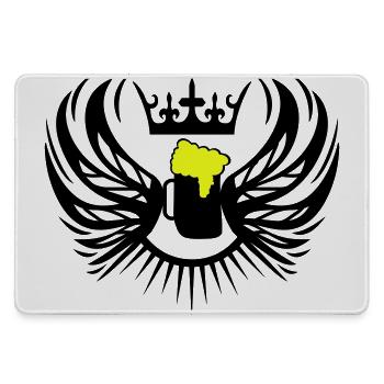 bier_wappen2 - Large Gaming Mouse Mat - grey - Front