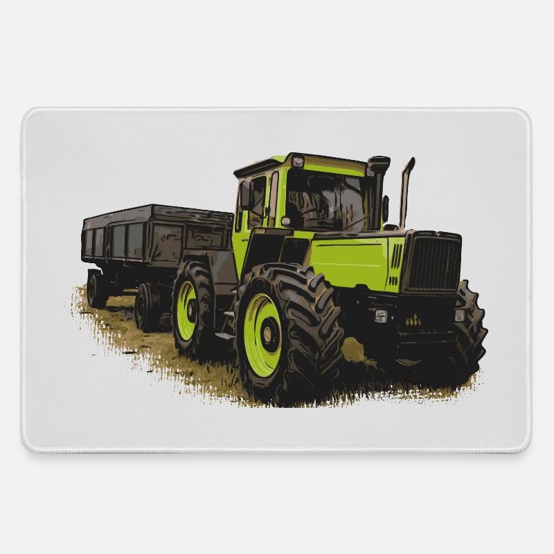 MB trac 1600 turbo with trailer - Large Gaming Mouse Mat - grey