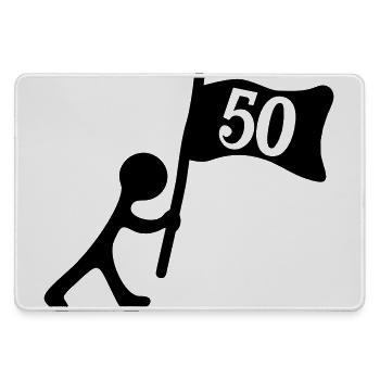 Geburtstag 50 Jahre - Mousepad groß für Gamer - Grau - Vorne