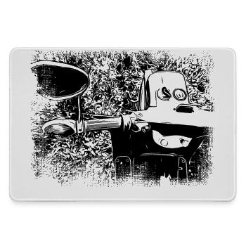 Simson Schwalbe - KR51 - Mousepad groß für Gamer - Grau - Vorne