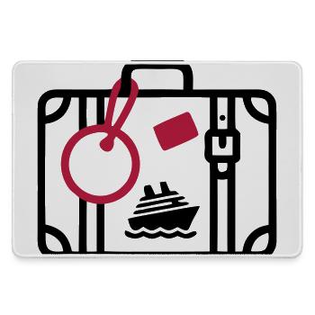 Suitcase Travel Cruise Vacation - Large Gaming Mouse Mat - grey - Front