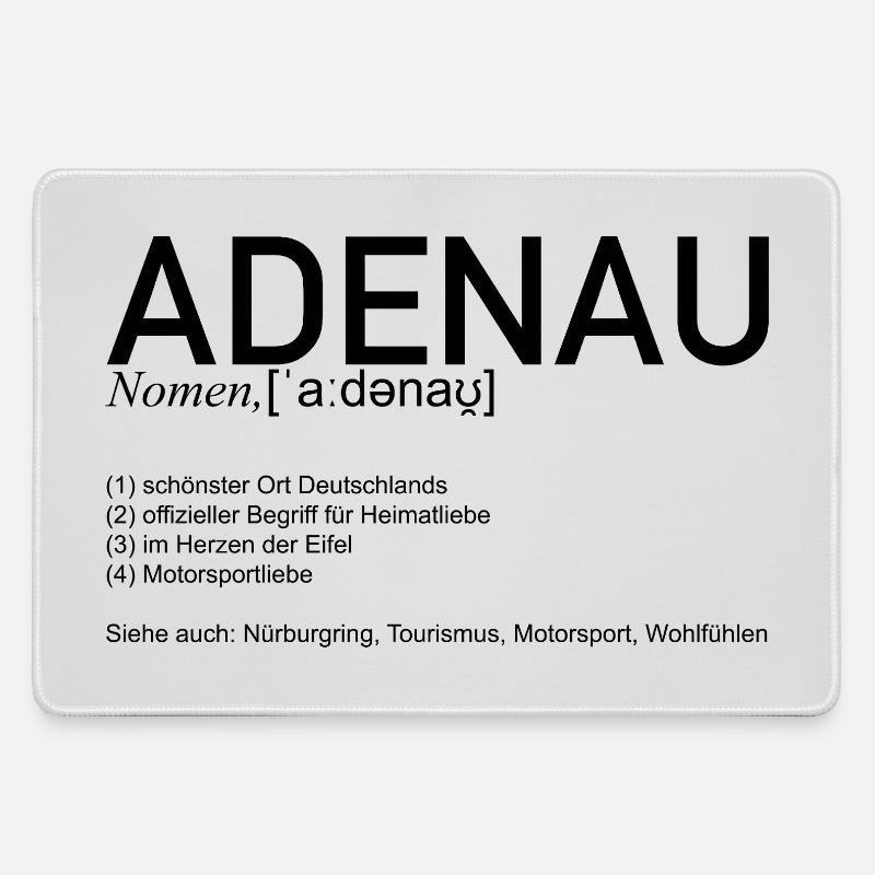 Adenau [Meaning] - Large Gaming Mouse Mat - grey