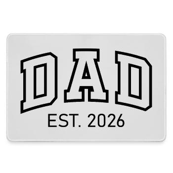 Dad Est. 2026 New Dad 2026  - Mousepad groß für Gamer - Grau - Vorne
