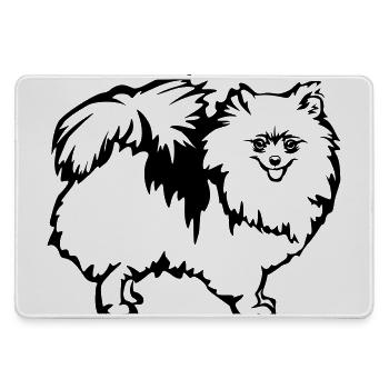 Dwarf spitz - Large Gaming Mouse Mat - grey - Front
