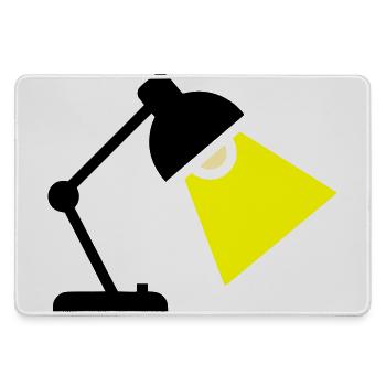 Schreibtischlampe Licht Idee - Mousepad groß für Gamer - Grau - Vorne
