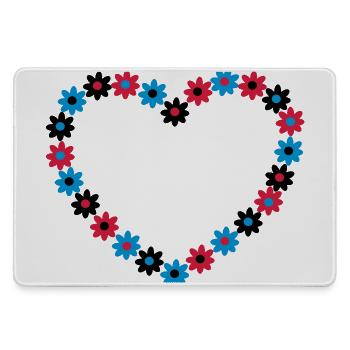 Un cœur de fleurs - Grand tapis de souris gamer - bruyère - Devant