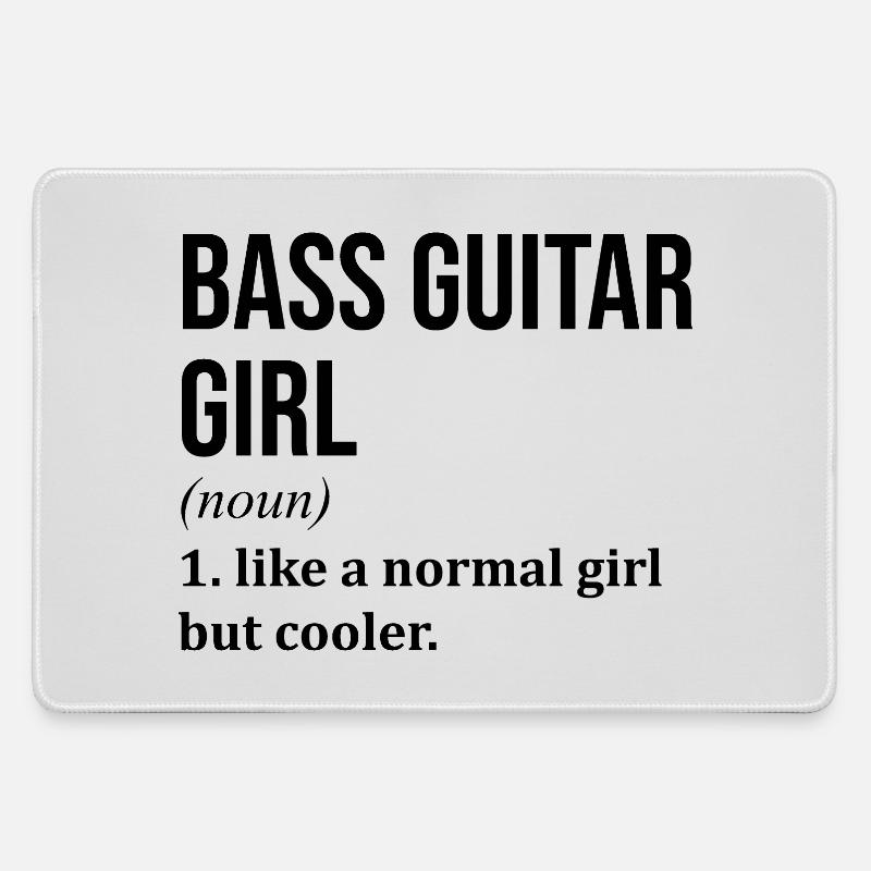 basguitar - Stor gamer musemåtte - grå