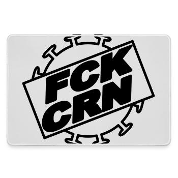 FCK_CRN_1 - Mousepad groß für Gamer - Grau - Vorne