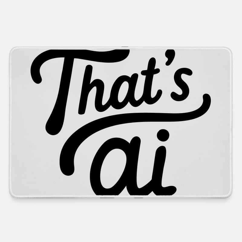 "That's AI" Handwritten Typography - Large Gaming Mouse Mat - grey