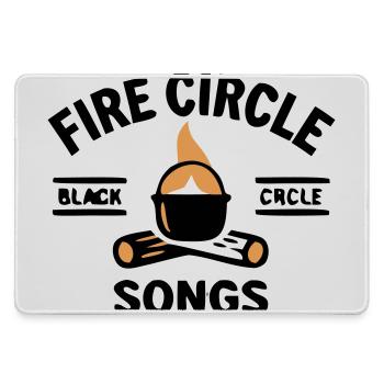 Campfire Kettle Cooking Outdoor Camping - Large Gaming Mouse Mat - grey - Front
