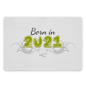 Born decorated in 2021 - Large Gaming Mouse Mat - grey - Front