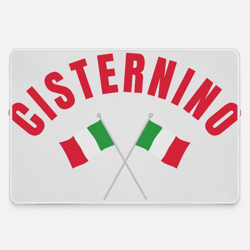 Cisternino Italian Flags - Large Gaming Mouse Mat - grey