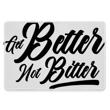 Werde besser, nicht verbittert – Resilienz-Mentalität - Mousepad groß für Gamer - Grau - Vorne