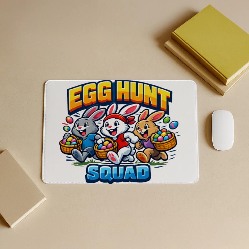 Egg Hunt Squad Kids Easter Easter Egg Large Gaming Mouse Mat