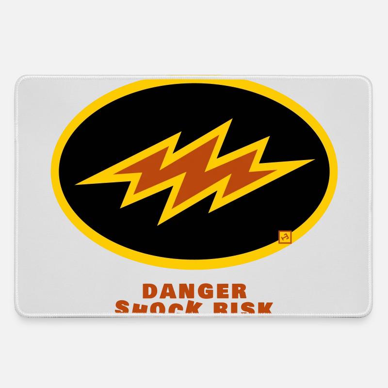 shock risk - Large Gaming Mouse Mat - grey