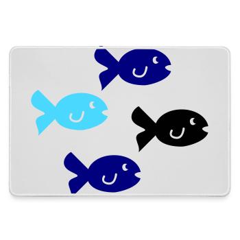 Pisces Silhouette - Large Gaming Mouse Mat - grey - Front