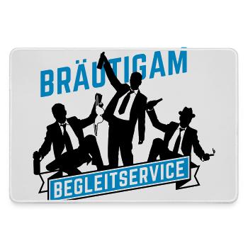 junggesellenabschied bräutigam - Mousepad groß für Gamer - Grau - Vorne