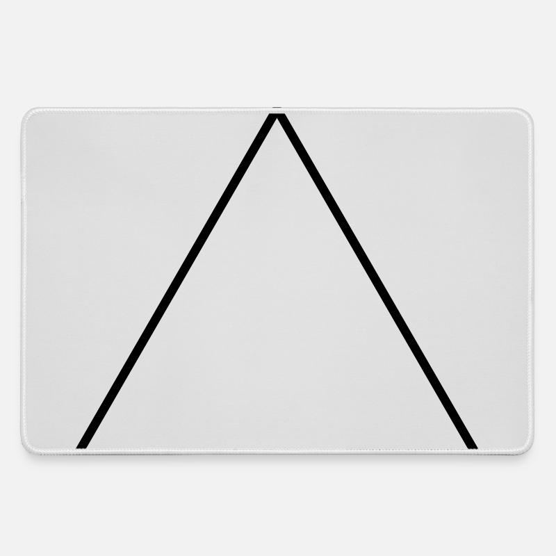 Triangolo simbolico equilatero - Tappetino mouse grande per gaming - grigio chiaro