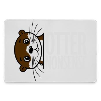 Otter Nonsense Funny Pun Otter Love Saying - Large Gaming Mouse Mat - grey - Front