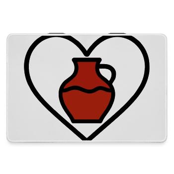Coeur en céramique Vase Argile Art Créatif - Grand tapis de souris gamer - bruyère - Devant