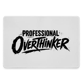 PROFESSIONAL OVERTHINKER Grunge - Large Gaming Mouse Mat - grey - Front