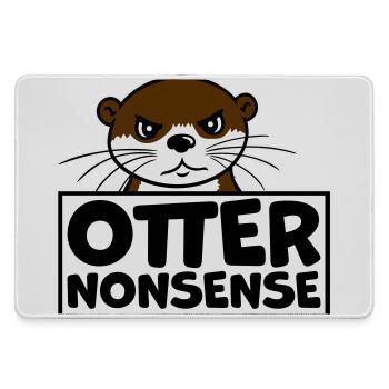 Otter Nonsense Funny Pun Otter Love Saying - Large Gaming Mouse Mat - grey - Front