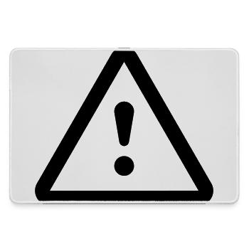 Gefahr Achtung danger - Mousepad groß für Gamer - Grau - Vorne