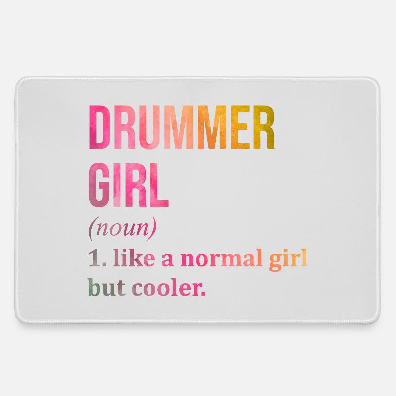 Drummer - Large Gaming Mouse Mat - grey