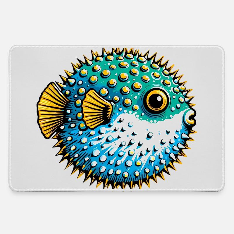 Blowfish - Large Gaming Mouse Mat - grey